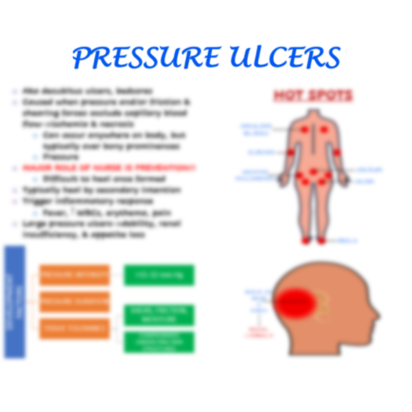 PRESSURE ULCERS NURSING STUDY GUIDE